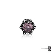 AKE AKE Crown of Ares Earring Stud- Pink ต่างหูเงินแท้925 มงกุฏตรีศูล คริสตัลสีชมพู *จำหน่ายเป็นชิ้น