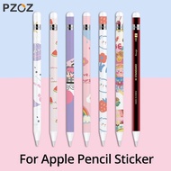 ↂ❃✿ PZOZ Stickers For Apple Pencil 1 2 Protective Paper Scratchproof Ultra Thin Painted Stickers Touch Stylus Pen Sticker Non-slip