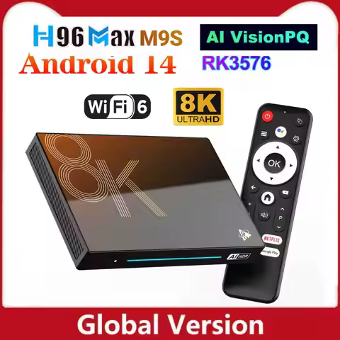 H96 MAX M9S RK3576 Android 14 TV Box 8K Video Media Player Android 14.0 AI-SR PQ QuadCortex A72 A53 