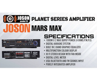 TOP SALE JOSON MARS MAX PROFESSIONAL AMPLIFIER 1000X2 2024 MODEL