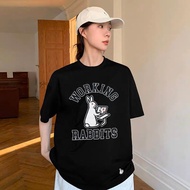 #FR2 Working Rabbit T-shirt Working Rabbit T-shirt Workinger Self-Launting Slogan Men Women American
