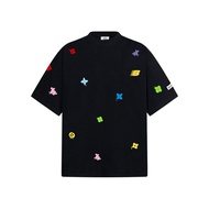 75375373COD [/Recommended] Heavy 230g Double Yarn Pure Cotton Combed Tight Pattern Trendy Printed Sh