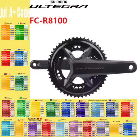 SHIMANO ULTEGRA FC-R8100 HOLLOWTECH II Crankset 2x12s For Road Bike Chainwheel 165/170/172.5/175mm 5