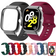 Silicone Strap Bracelet with Case Watchband Replacement for Redmi Watch 5 4 3 2 Lite