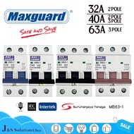 Maxguard Miniature Circuit Breakers (MCB) 2 Pole | 3 Pole | 32A 40A 63A