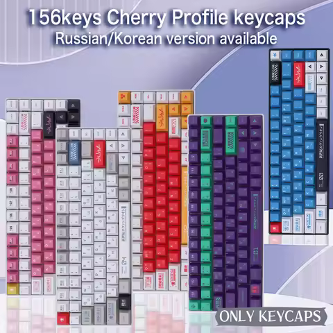 EVA Keycaps Russian/Korean/Japanese Cherry Profile Eva-01 00 02 04 08 PBT For GMK Mechanical Keyboar