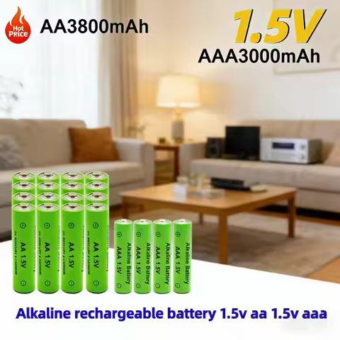 Original Rechargeable Battery AAA 3000mAh AA 3800mAh 1.5V for Clock Radio Video Game Digital Camera