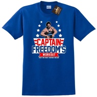 T-Shirt Berinspirasi Running Man Captain Freedom Arnold Schwarzenegger Filem T-Shirt Baru Kasual Len