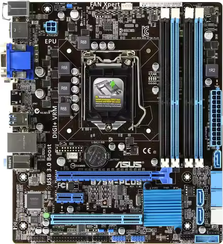 ASUS B75M-PLUS Motherboard LGA 1155 Intel B75 2×DDR3 16GB support Core i3-2130 G2020 3240 2320 3570 