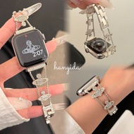 West Empress Saturn Diamond-Encrusted Chain Metal Watch Band for Apple Watch iWatch series 11 10 98 