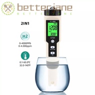 BETTER-JANE Hydrogen Tester, with Backlit H2 Water Hydrogen Analyzer, Portable Temperature Detection
