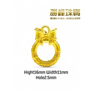 SF Bow Peace Buckle 蝴蝶结平安扣/100%AU999GOLD(5D162)