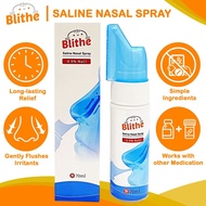 Blithe nasal saline solution spray 70ml NaCl cough colds flu phlegm salt natural nozzle baby allergy