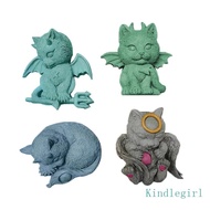 KING Little Monsters Cat Silicone Molds DIY Epoxy Resin Molds Table Ornament Mould