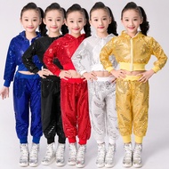 Children's Modern Dance Costume Sequined Men Women Cheerleading Costume Jazz Dance Costume Hip-Hop H