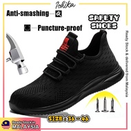 [MYSIA READY STOCK][36-46][LATIFF Safety Shoes Anti Smash Anti Slip Protective Steel Toe Cap Lightwe