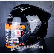 INK HELMET TERRA 2 SOLID | BLACK GLOSSY | TERRA2 DOUBLE VISOR