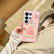 Pink Summer Fruit S26Ultra Case comparable for Samsung S26 S23 S24 Ultra S24FE 25FE S25eDge Shockpro