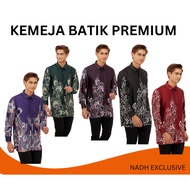 Kemeja Batik EKSKLUSIF Lelaki LENGAN PANJANG  SATIN / BAJU BATIK S - 6XL