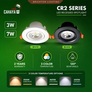 LED CAHAYA CR2 Recessed Spotlight 3W 7W Downlight 3 Color 3000K 4000K 6500K Indoor Ceiling Light