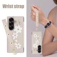 Case for Samsung Galaxy Z Fold 8 Ultra 7 6 5 4 5G PU Leather Cover With Card Slots Stand Holder Cros