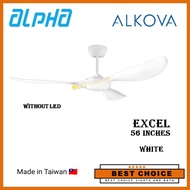 Alpha Alkova Excel 3Blades 56 Inces White DC Motor Ceiling Fan (No led Version)