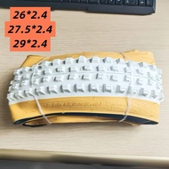 White mountain bike tire with yellow sidewall26Inch/27.5Inch*2.4 29Inch*2.4Road Bike Folding Outer T