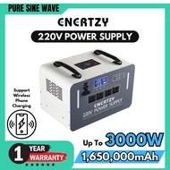 【3000W HIGH POWER】ENERTZY Portable Power Station Pure Sine Wave 2000W/3000W 220V Output Emergency Ba