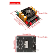 แท้ ZK-6002 แอมป์ขับซับบลูทูธ กำลัง 600วัตต์x2 TPA3255 DC 18-50V แอมป์จิ๋ว2.0