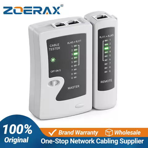 ZoeRax RJ45 Network Cable Tester Ethernet Tester Tool for RJ45 LAN Ethernet Cable Cat6 Cat6a Cat5 Ca