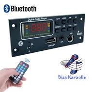 Kit modul Bluetooth Karaoke TF Card USB FM Radio AUX Mic DC 12V Kotak persegi