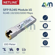 SFP Ethernet RJ45 Port Module Switch Gigabit 10/100/1000 Mbps 1 Gbps 100 Meter Netline