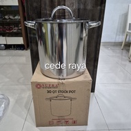 Thick tall pot / stock pot stainless supra 30 qt / 28.5 ltr