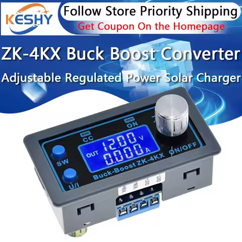 ZK-4KX CNC DC DC Buck Boost Converter CC CV 0.5-30V 4A Power Module Adjustable Regulated power suppl
