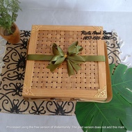 HAMPERS BOX GOLD RIBBON SMOKE BASKET 1 LAYER 20x20cm 25x25cm 30x30cm (Part 2) | Delivery BOX | FOOD 