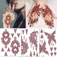 Zhengxiang Brown Lace tattoo Sticker Waterproof henna tattoo Temporary henna tattoo Sticker Hand Foo