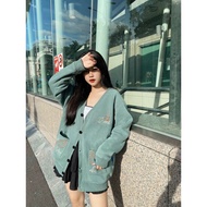 Áo Hoodie - Áo Khoác Nỉ Cadigan Thêu OH YEAH Phối Cúc Gài Nỉ Bông Form Rộng Cực Cute Thời Trang Hàn