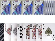TX GIRL 5pcs/set Plastic Playing Cards Texas Hold'em 2 Side Frosted Anti-slip Poker Waterproof PVC B