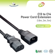 3 PIN C13 to C14 Power Cord Extension Cable (1.8m, 3m, 5m)