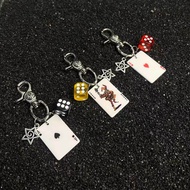 Y2K Poker & Dice Keychain | Grunge Lucky Aesthetic Bag Charm