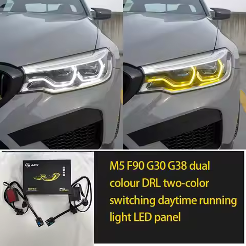 CSL G30 Dual Color Daytime Running Lights for BMW G30 G32 GT F90 M5 520i 530i 540i Yellow + White Da