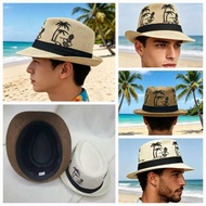 bluebluestudio 367-5 Fedora Hat Adult Summer beach Hat Bruno Mars Hat Travel Casual Sombrero Trilby