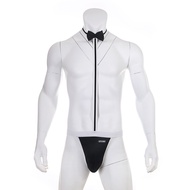 Novelty Sexy thong mens Mankini Underwear Waiter Costume Bodysuit