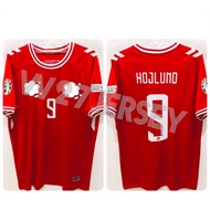 JERSEY DENMARK HOME 2024 name player Hojlund + Patch