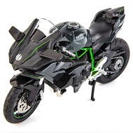 BDTCTK Compatible for 1:12 Kawasaki Ninja H2R Motorcycle Model, Model Motorcycle, Suspension and Fre