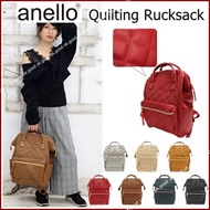 ok.good anello Pu Quilting rucksack แท้100%  *แถมตุ๊กตาพวงกุญแจ กระเป๋าอเนลโล่ รุ่นหนังลายตาข่าย ดูเก๋และแพง