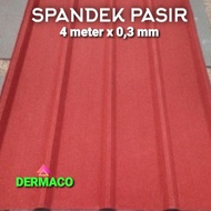 SPANDEK PASIR 4 METER X 0,3 MM / SPANDECK / SPANDEK WARNA / ROOFDECK