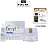 Skin whitening cream duo to help prevent aging and tighten pores Faceplus+ 15g with serum 20ml
