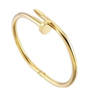Pretty Bangles Stainless Steel Bangle Gold Plated Nail Bangle