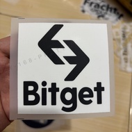 Patch Badge Bitget White Black Print Hk